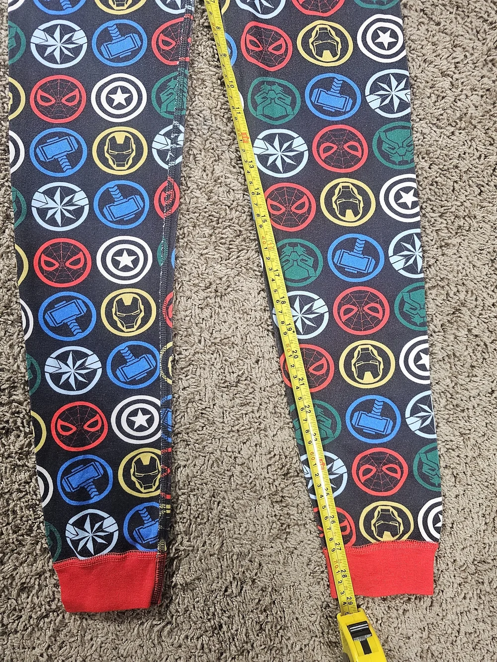 Marvel Avengers Icons 2pc Kids Long John Pajamas Set by Hanna Andersson Sz US 14